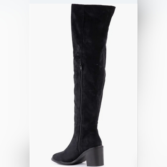 Sexy Chic Seychelles x Anthropologie Black Microsuede OTK Boots - Picture 4 of 7